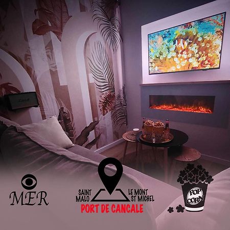 La Merveille By Mrodbnb - Appart Neuf - Vue Mer - 25M Plage & Resto - Cine - Cheminee - Popcorn Cancale Exteriör bild