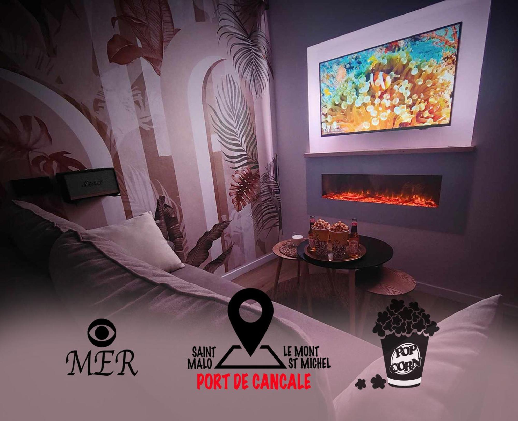 La Merveille By Mrodbnb - Appart Neuf - Vue Mer - 25M Plage & Resto - Cine - Cheminee - Popcorn Cancale Exteriör bild
